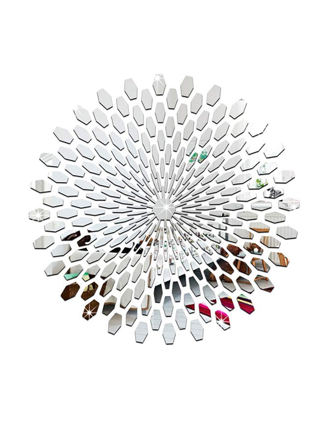 FUNLIFE Decorative Graphic Mirror Wall Sticker Silver - Image 3