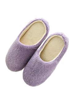 New Soft Plain Slippers Purple