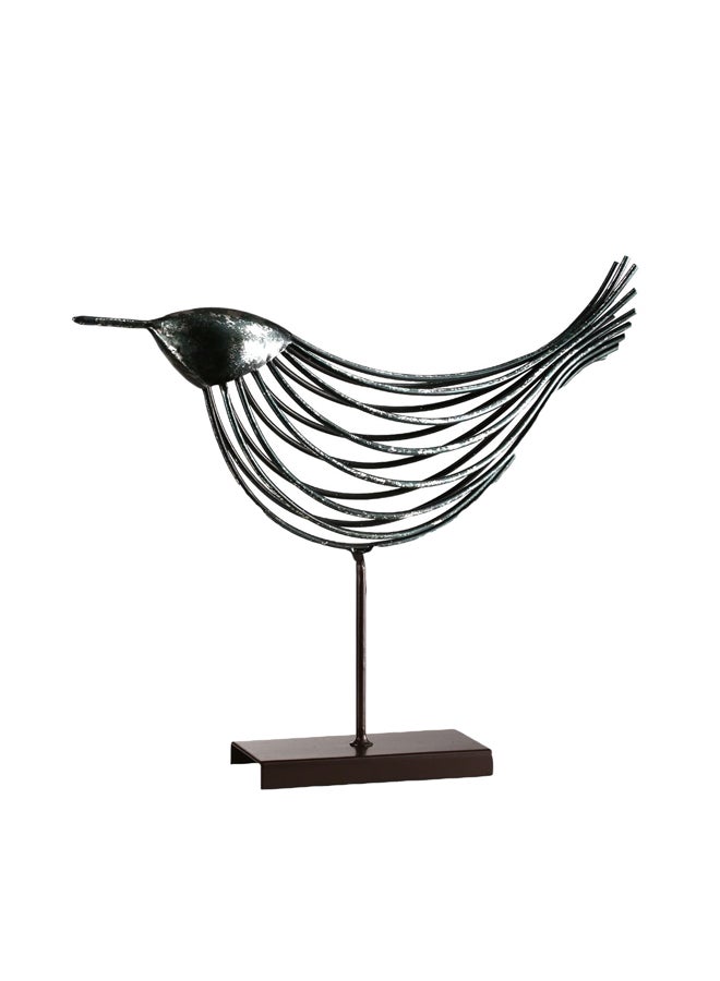 توراتس - مجسم زينة بتصميم طائر من الأسلاك فضي 10.5x9.8x34.2سم - Image 1