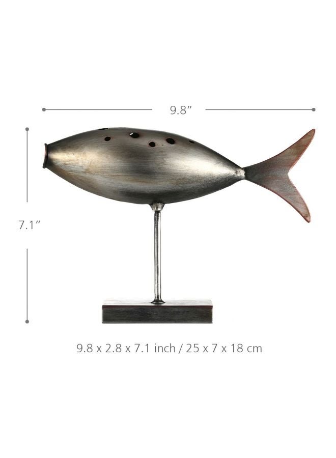 TOOARTS Decorative Fish Sculpture Silver 25x7x18cm - Image 5