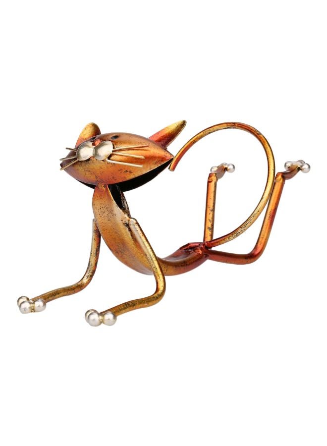 TOOARTS Yoga Cat Designed Bottle Holder Gold 24.9x9.6x10.7cm  - Image 1