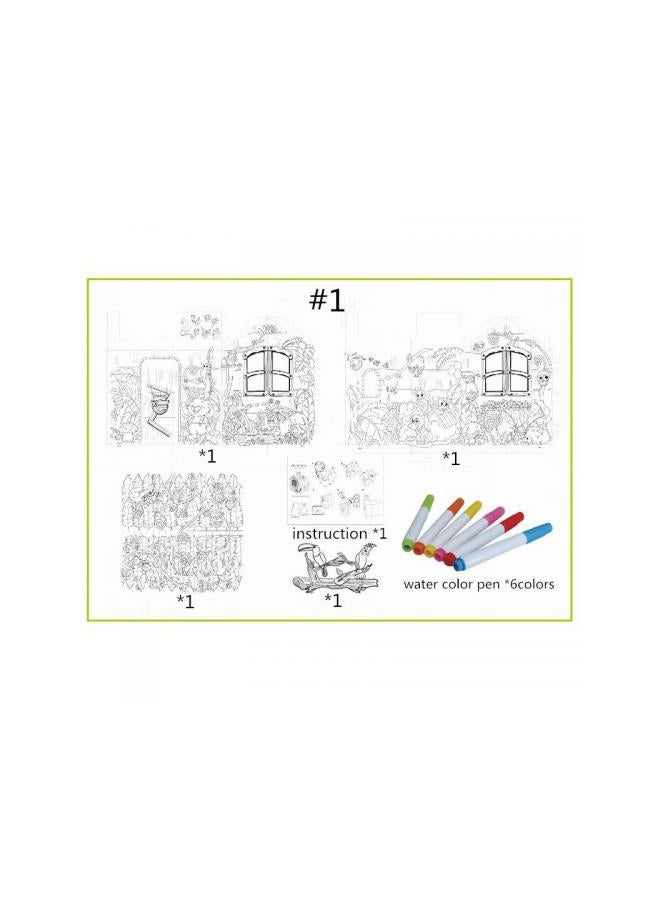 Jungle House Painting Craft Set Multicolour