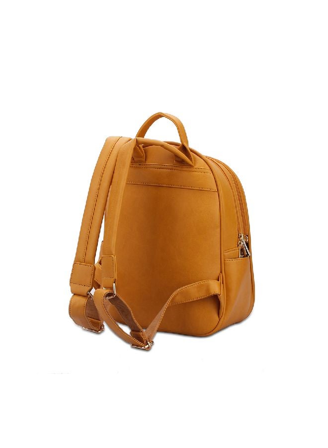 YUEJIN - Faux Leather Fashion Backpack Brown - Image 1