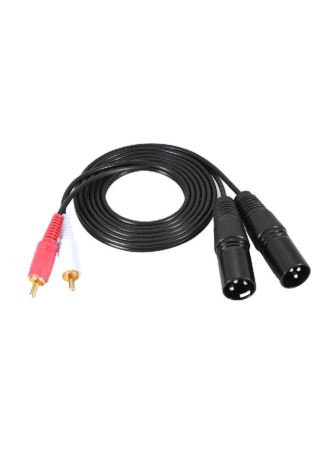 Generic XLR Male To RCA Male Audio Cable Black/White/Red 