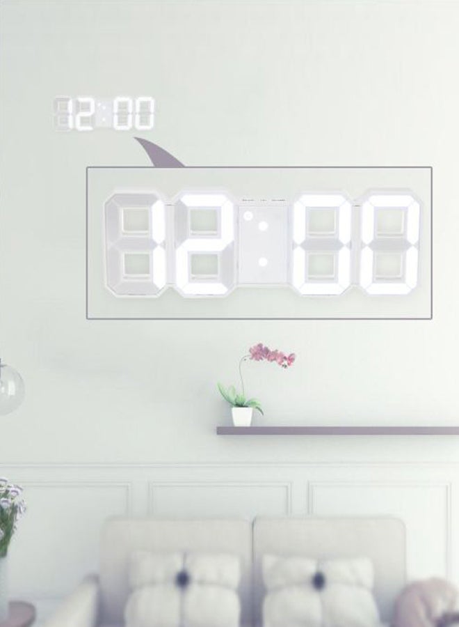ماركة غير محددة ساعة حائط رقمية كبيرة بإضاءة LED متعددة الوظائف أبيض 212x83x35سم  - Image 4