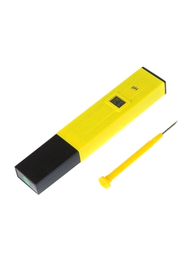 جهاز رقمي صغير لقياس مستوى الحموضة مزود بشاشة LCD أصفر/أسود  - Image 1