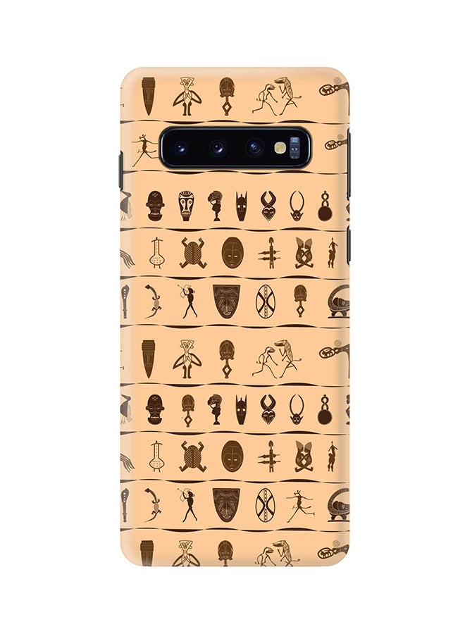Stylizedd Protective Case Cover For Samsung Galaxy S10 Tribal Hieroglyphics - Image 1