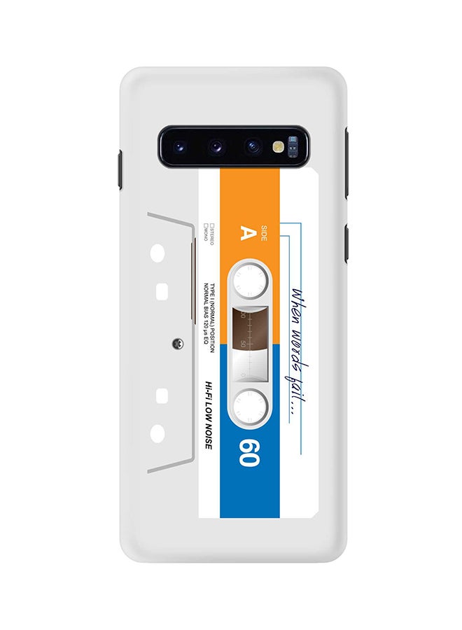 Stylizedd Protective Case Cover For Samsung Galaxy S10 When Words Fail (White Tape) - Image 1