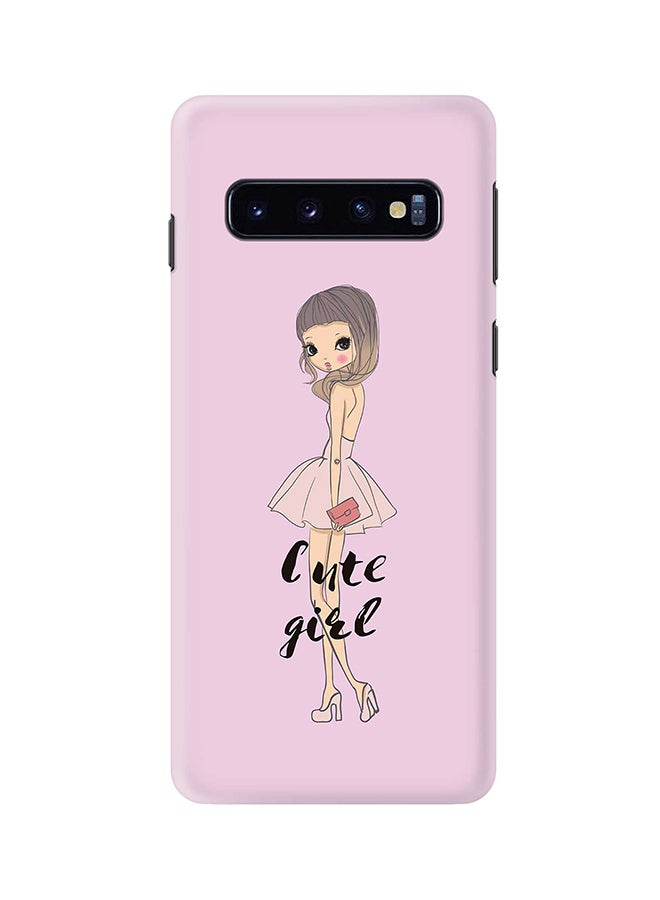 Stylizedd Protective Case Cover For Samsung Galaxy S10 Coy Cute Girl - Image 1