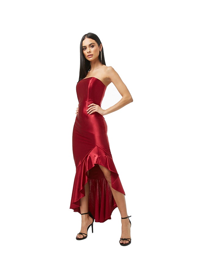 FOREVER 21 Sleeveless Knit Dress Wine - Image 1