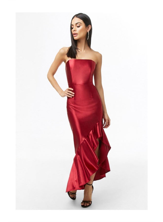 FOREVER 21 Sleeveless Knit Dress Wine - Image 4