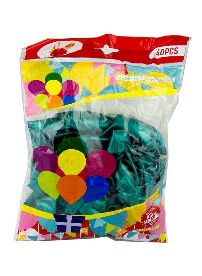 Rosymoment - 40-Piece Metallic Balloon Set 12inch - Image 1