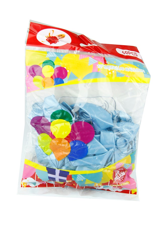Rosymoment - 40-Piece Latex Metallic Balloon Set 12inch - Image 1