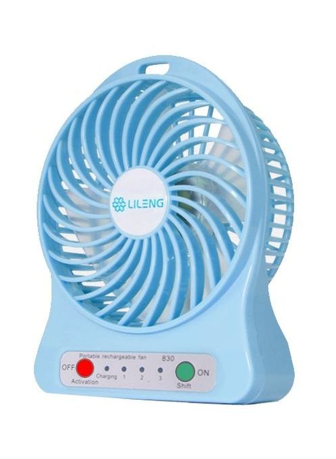 oem Rechargeable Table Fan 2724337321864 Sky Blue/White 