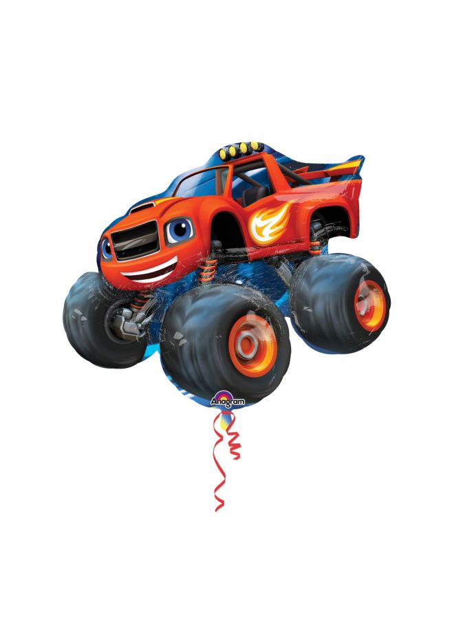 أمسكان بالون مزين على شكل سيارة سوبر بلايز P38