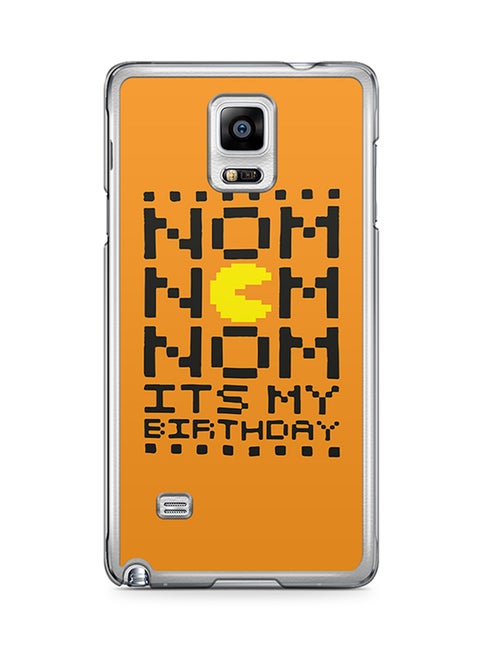 Transparent Edge Protective Case Cover For Samsung Galaxy Note 4 Nom Nom Pacman