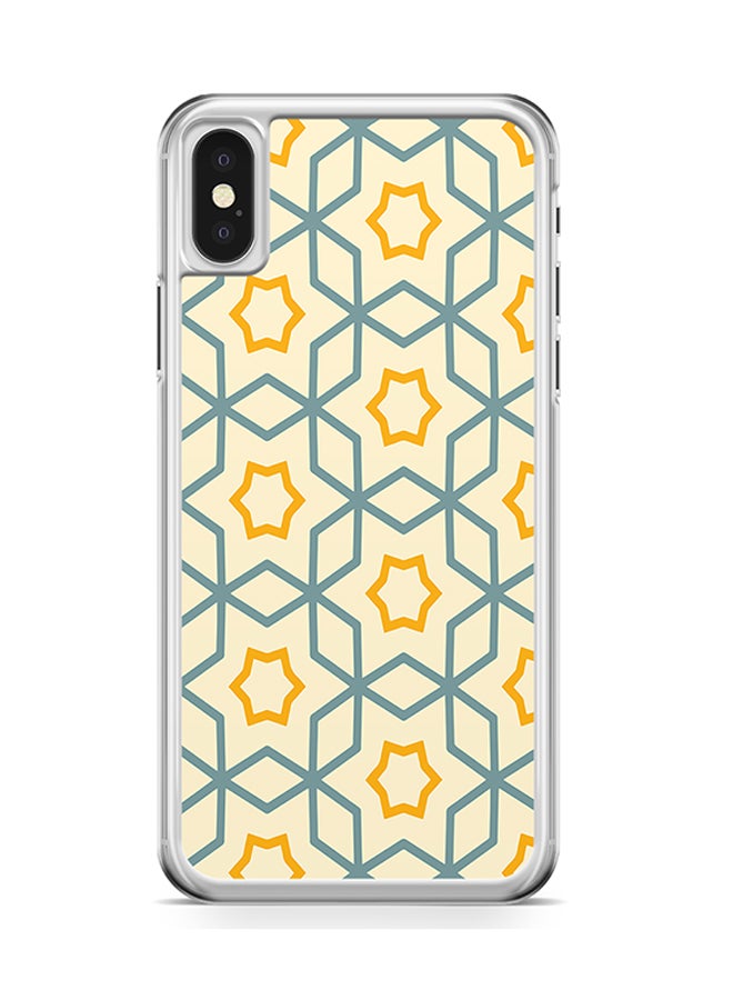 Transparent Edge Protective Case Cover For Apple iPhone X Authentic Arabic Pattern Tiles
