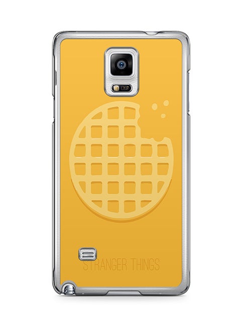 Transparent Edge Protective Case Cover For Samsung Galaxy Note 4 Bite Waffle Pie Stranger Things Pattern