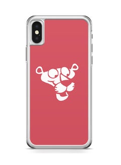 Transparent Edge Protective Case Cover For Apple iPhone X Pink Panther Logo Minimal
