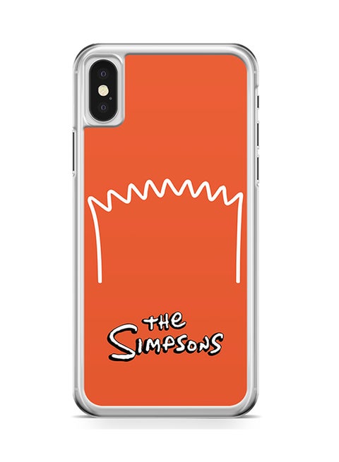 Transparent Edge Protective Case Cover For Apple iPhone X Hairs of Bart Simpson
