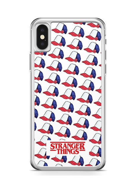 Transparent Edge Protective Case Cover For Apple iPhone X Stranger Things Cap Pattern