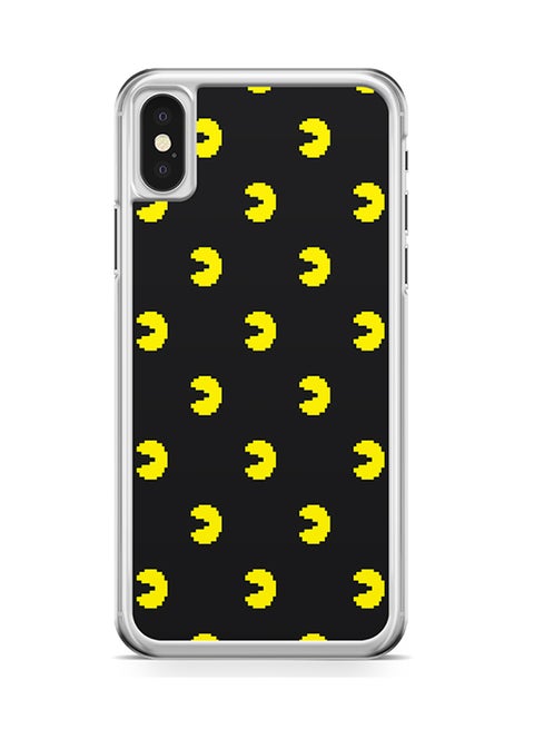 Transparent Edge Protective Case Cover For Apple iPhone X Pacman Pattern