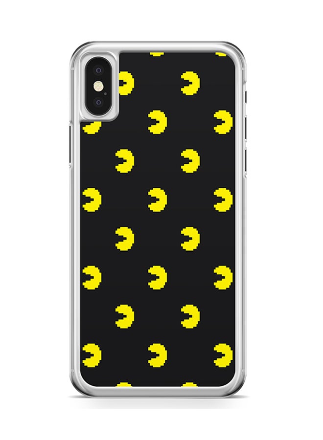 Transparent Edge Protective Case Cover For Apple iPhone X Pacman Pattern
