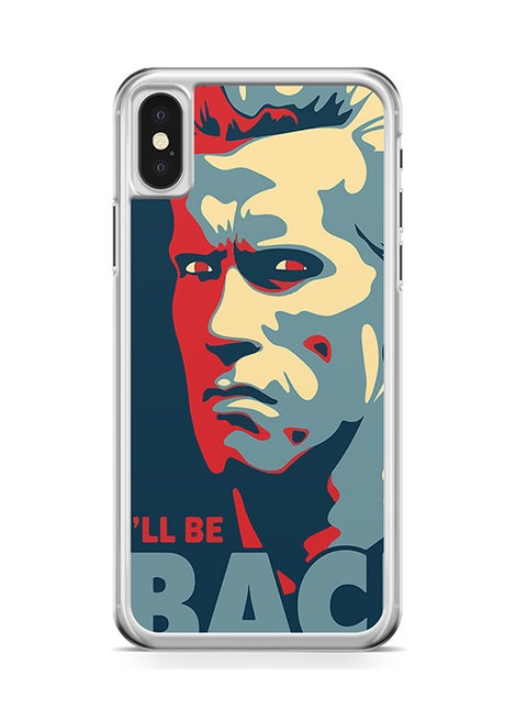 Transparent Edge Protective Case Cover For Apple iPhone X I Will Be Back Terminator