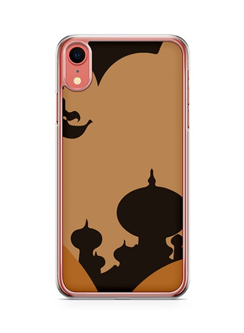 Transparent Edge Protective Case Cover For Apple iPhone XR Aladdin Minimal Palace Brown