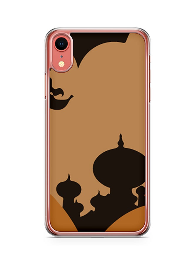 Transparent Edge Protective Case Cover For Apple iPhone XR Aladdin Minimal Palace Brown