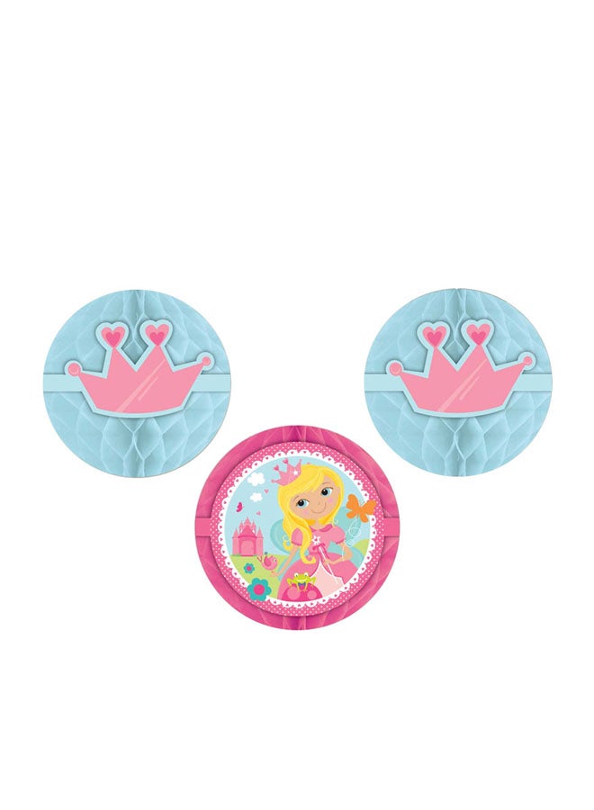 Amscan 3-Piece Woodland Princess Honeycomb Ball Set