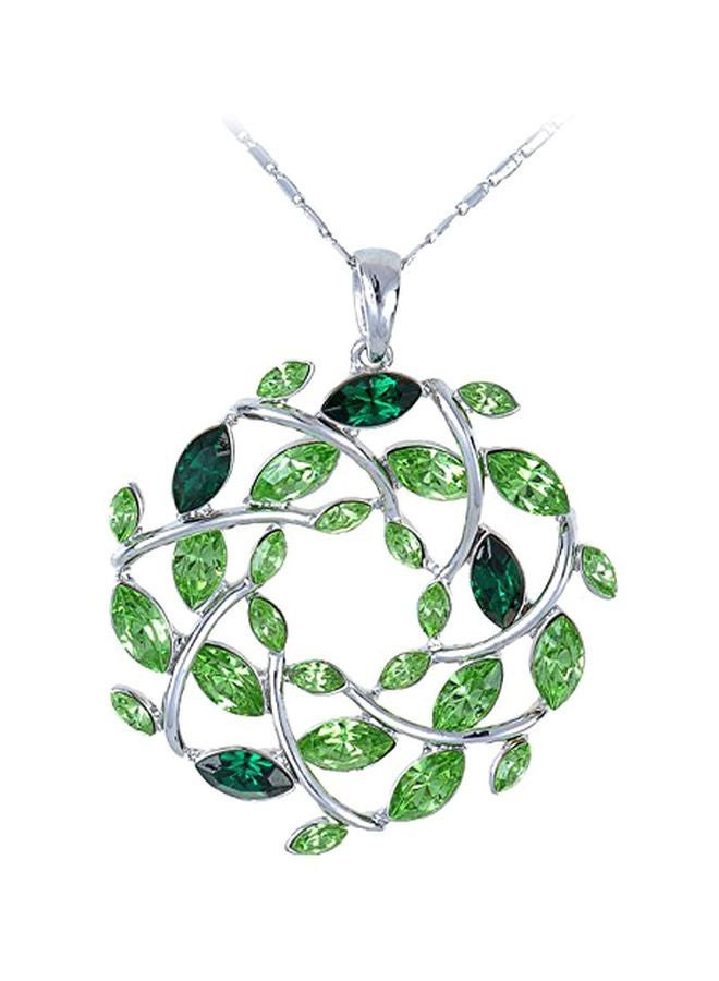 Alilang Emerald Studded Pendant Necklace  - Image 1