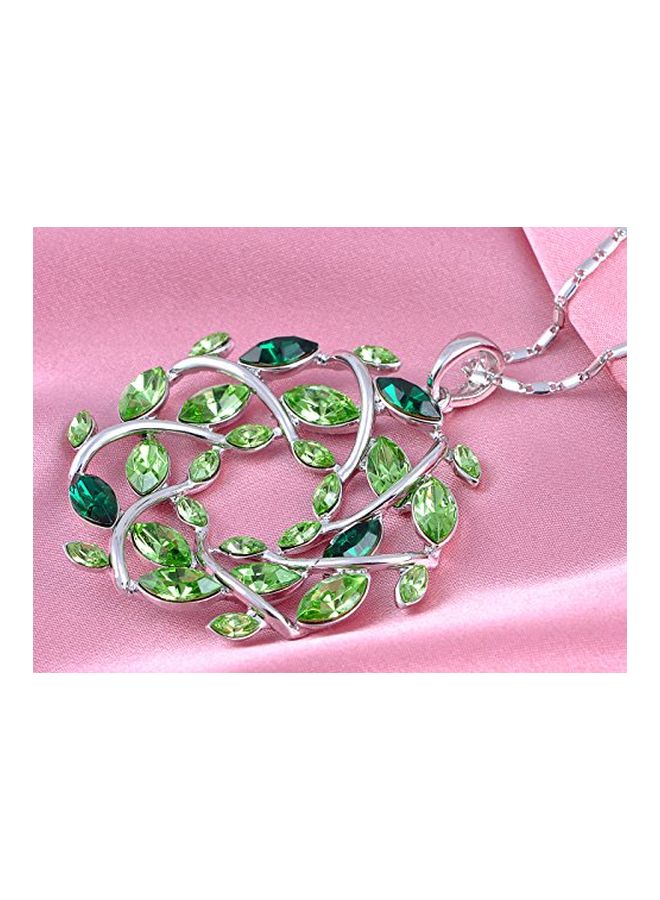 Alilang Emerald Studded Pendant Necklace  - Image 2