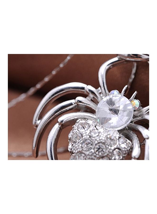 Alilang Crystal Studded Spider Pendant Necklace  - Image 4