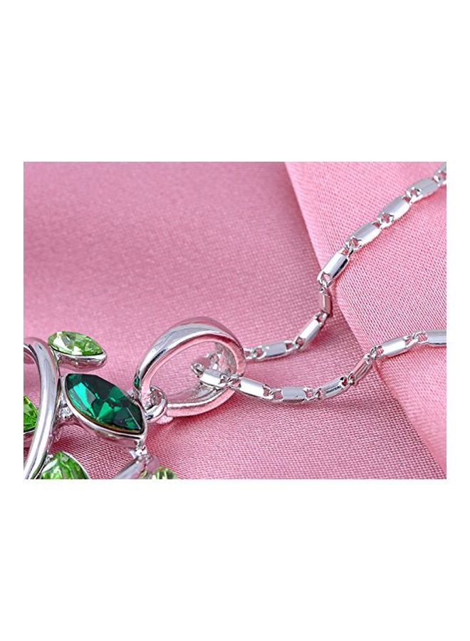 Alilang Emerald Studded Pendant Necklace  - Image 4