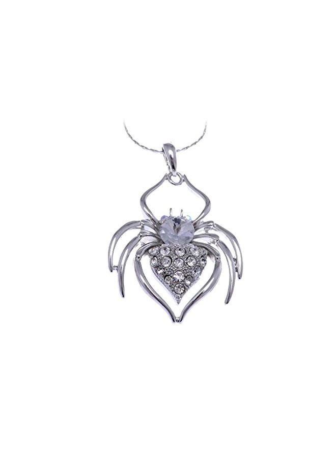 Alilang Crystal Studded Spider Pendant Necklace  - Image 1