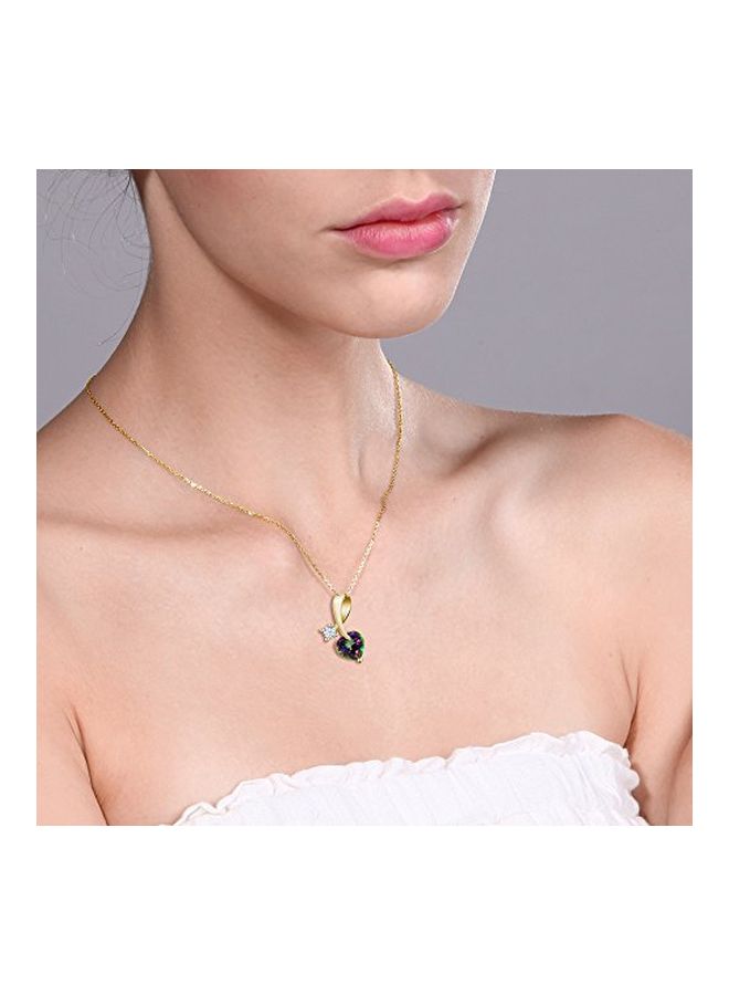 جم ستون كينج قلادة بدلاية مرصعة بأحجار الياقوت الأصفر الروحاني والزركونيا المكعبة مصنوعة من الفضة الإسترليني عيار 925 - Image 3