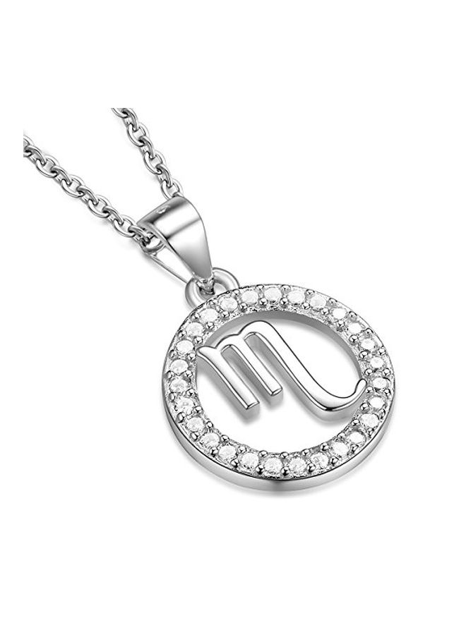 جولد ماين تريد قلادة بدلاية من الفضة الإسترليني عيار 925 مرصعة بالزركونيا المكعبة بوزن 0.57 على شكل شعار برج العقرب - Image 2