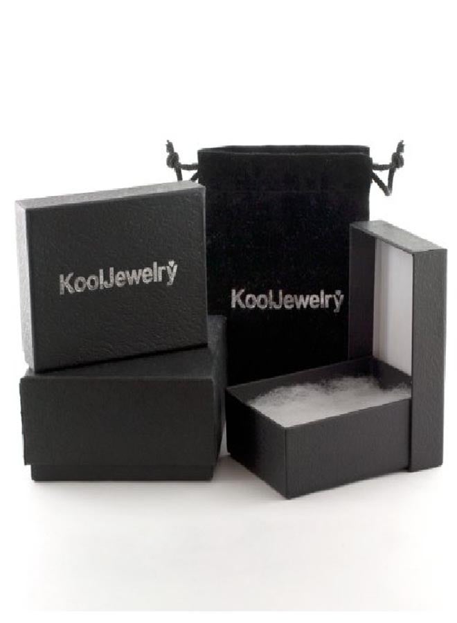 كول جوليري قلادة من الفضة الإسترليني عيار 925 بدلاية جانبية على شكل حرف استهلالي مطلية بالروديوم ومرصعة بالزركونيا المكعبة - Image 4