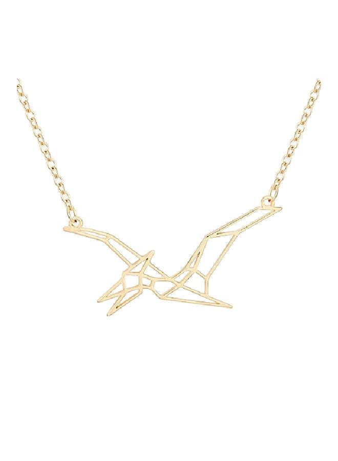 MANZHEN Origami Dragon Shaped Pendant Necklace - Image 1