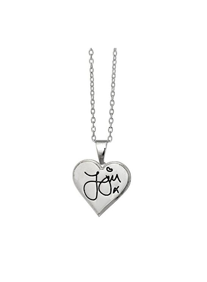 Silver Plated Zayn Signature Heart Pendant Necklace