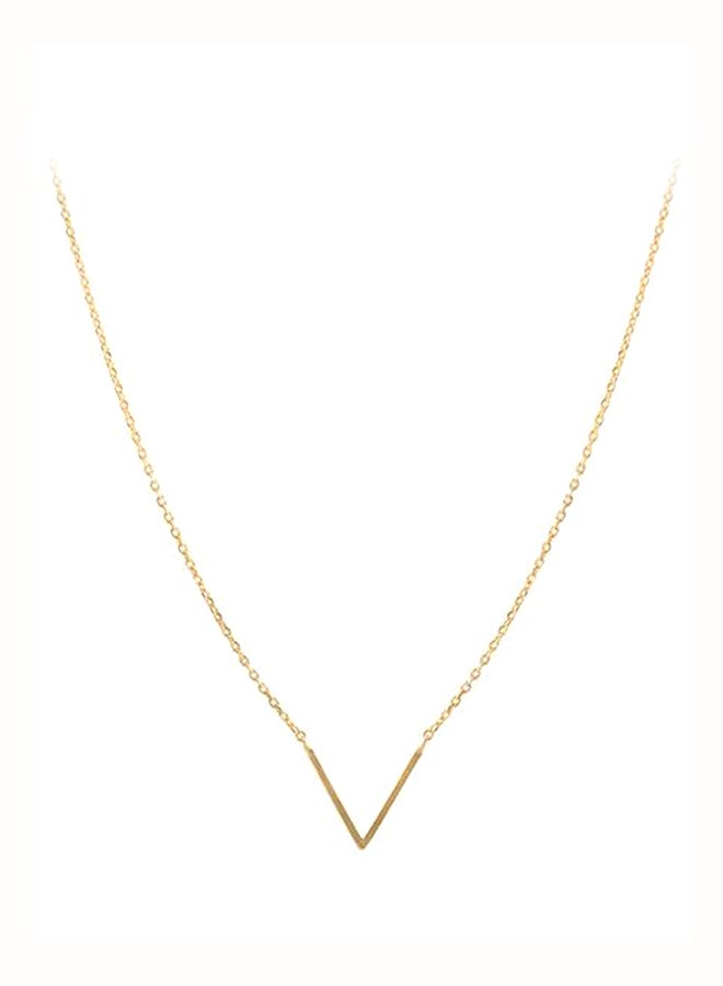 SpinningDaisy Gold Plated Handcrafted V Necklace - Image 1