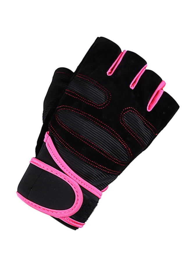 Half Finger Sports Exercise Weightlifting Wrist Strap Non-Slip Gloves 10X24cm - Image 1