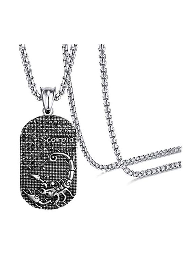 اكسوسامس قلادة بدلاية من فولاذ التيتانيوم على شكل صفيحة هوية مطبوع عليها كلمة "Aquarius" - Image 2