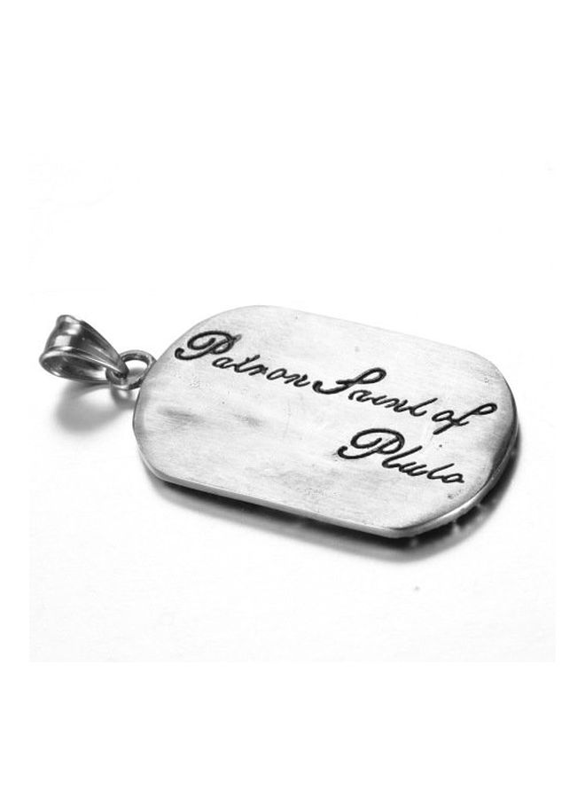 اكسوسامس قلادة بدلاية من فولاذ التيتانيوم على شكل صفيحة هوية مطبوع عليها كلمة "Aquarius" - Image 4