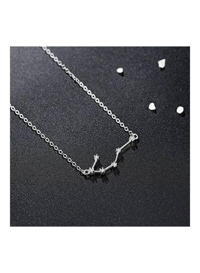 VIKI LYNN - 925 Sterling Silver Cubic Zirconia Studded Cancer Zodiac Necklace - Image 1