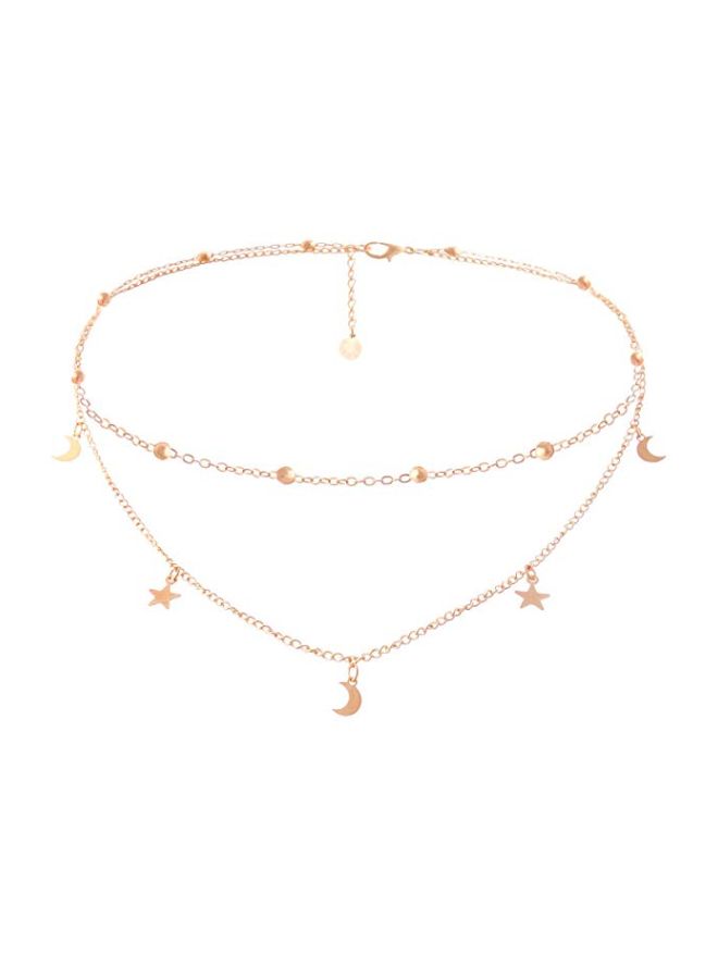 BaubleStar Rose Gold Plated Charm Layered Necklace - Image 1