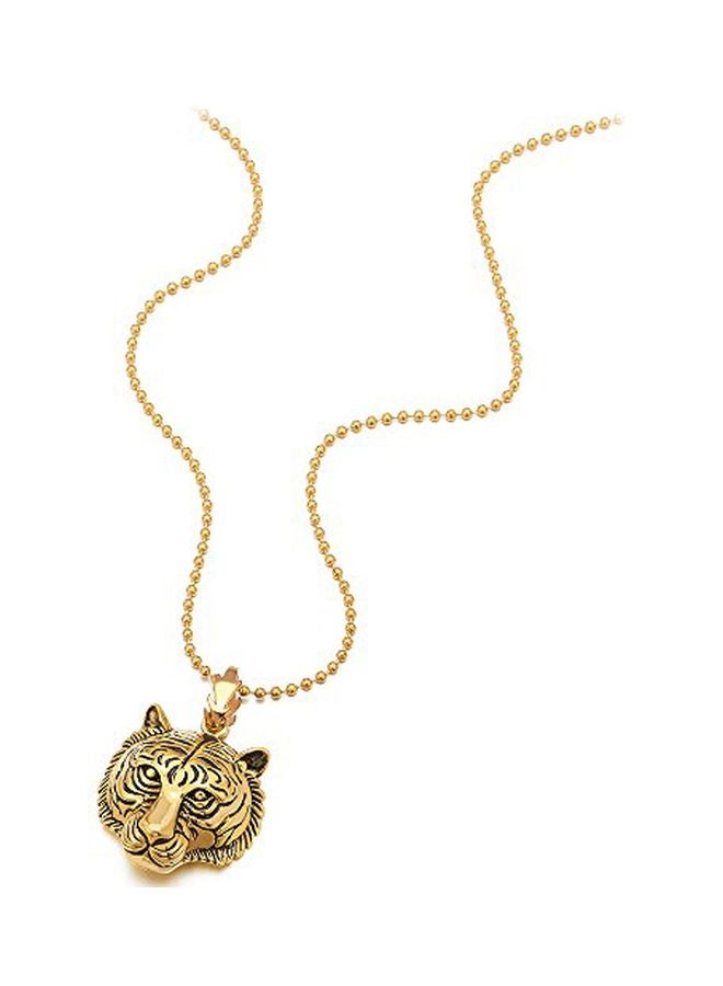 COOLSTEELANDBEYOND - Stainless Steel Tiger Head Pendant Necklace - Image 1