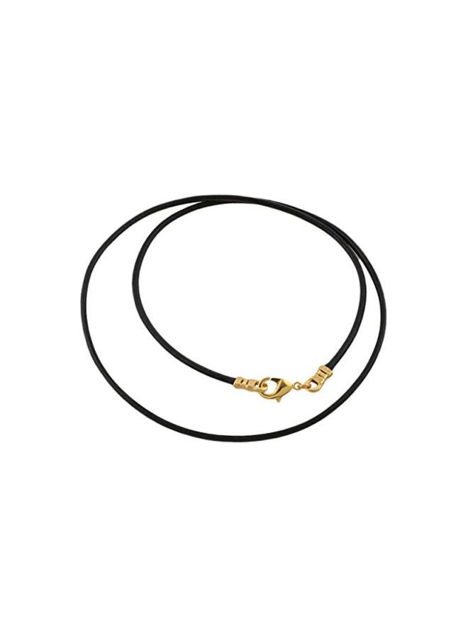 DragonWeave Leather Gold Plated Brass Closure Cord Necklace - Image 3