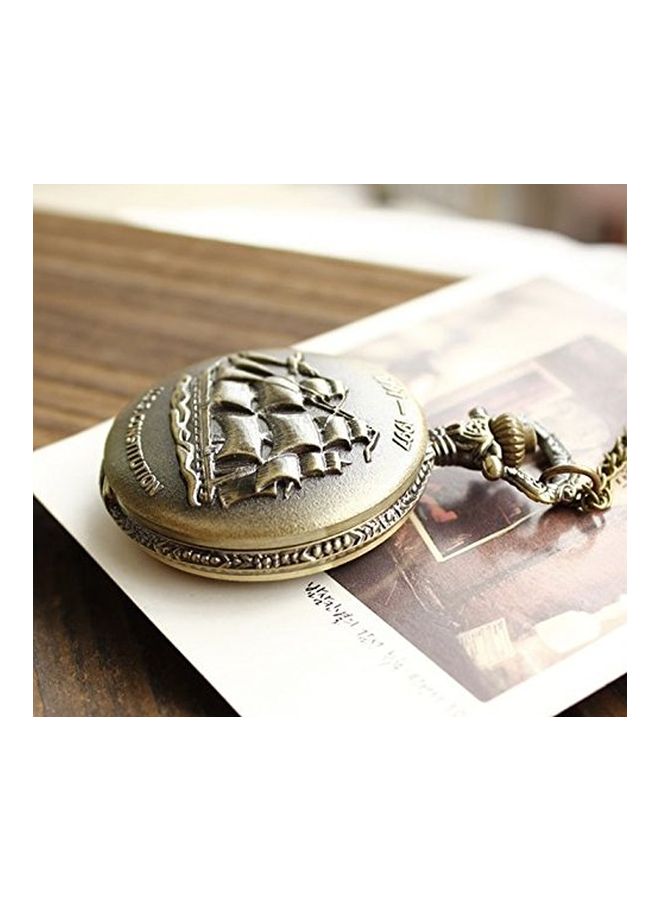 Infinite U Ancient Sailboat Quartz Pocket Watch B010DF68S4  - Image 2